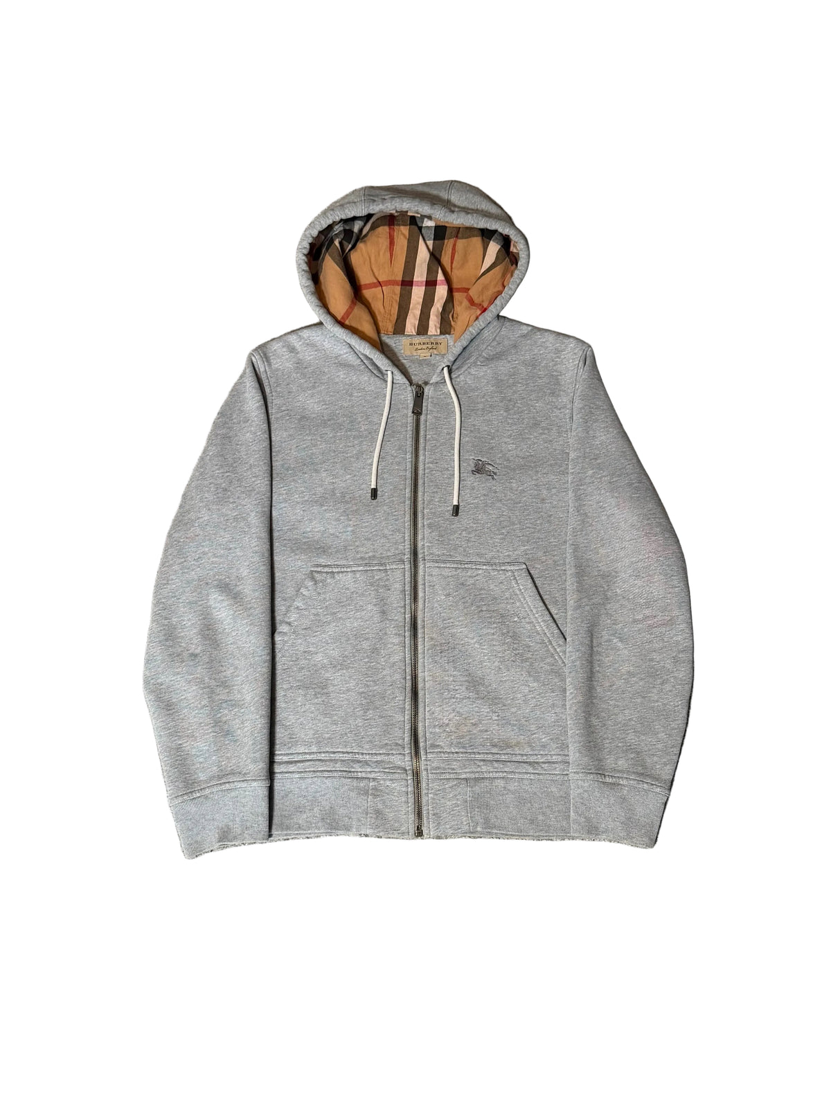 BURBERRY CHECK HOODIE M