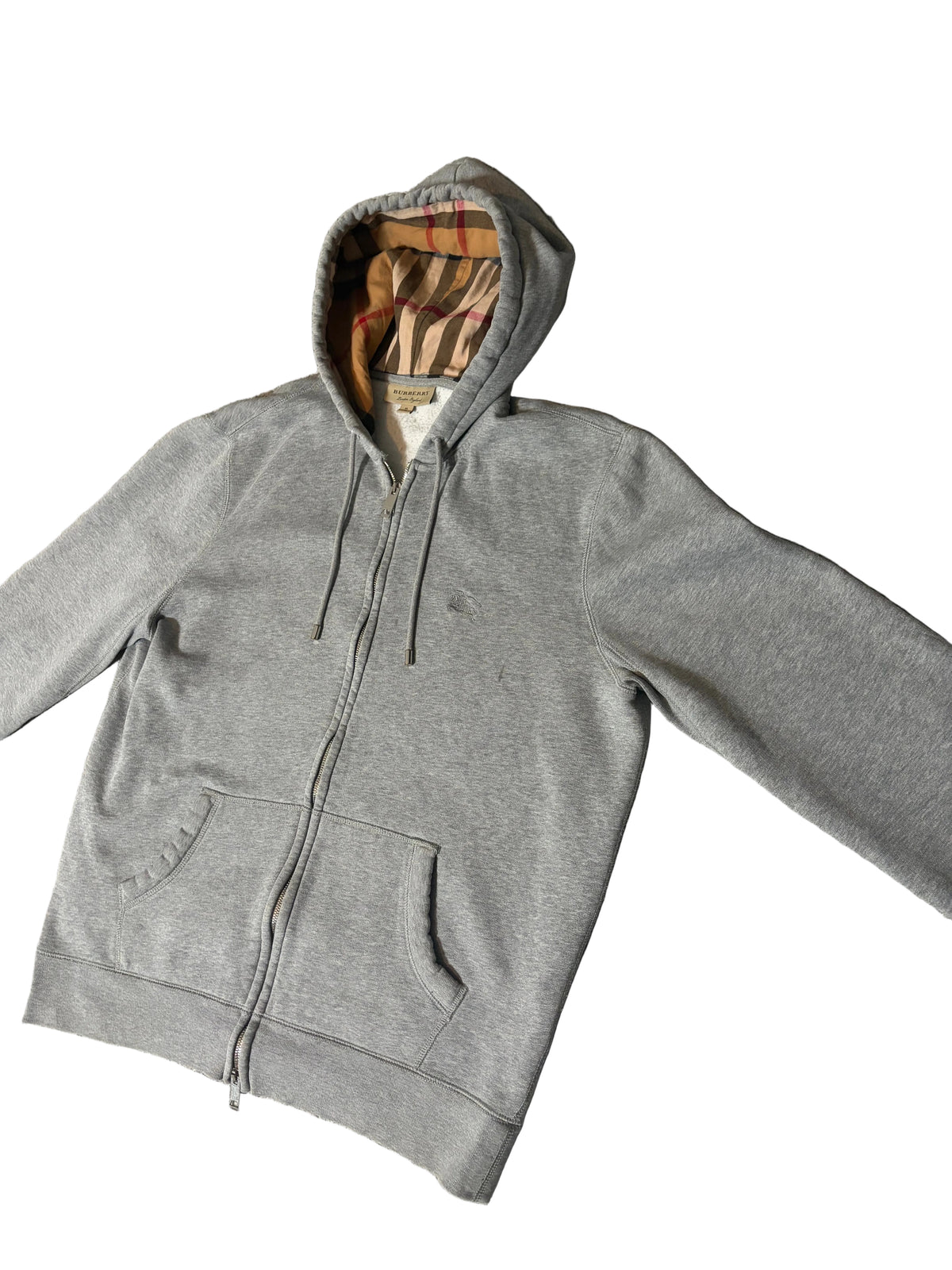 BURBERRY CHECK HOODIE M