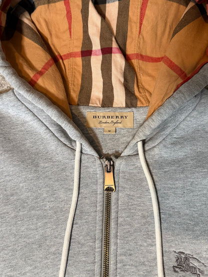 BURBERRY CHECK HOODIE M