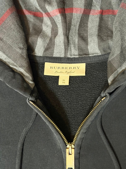 BURBERRY CHECK HOODIE L