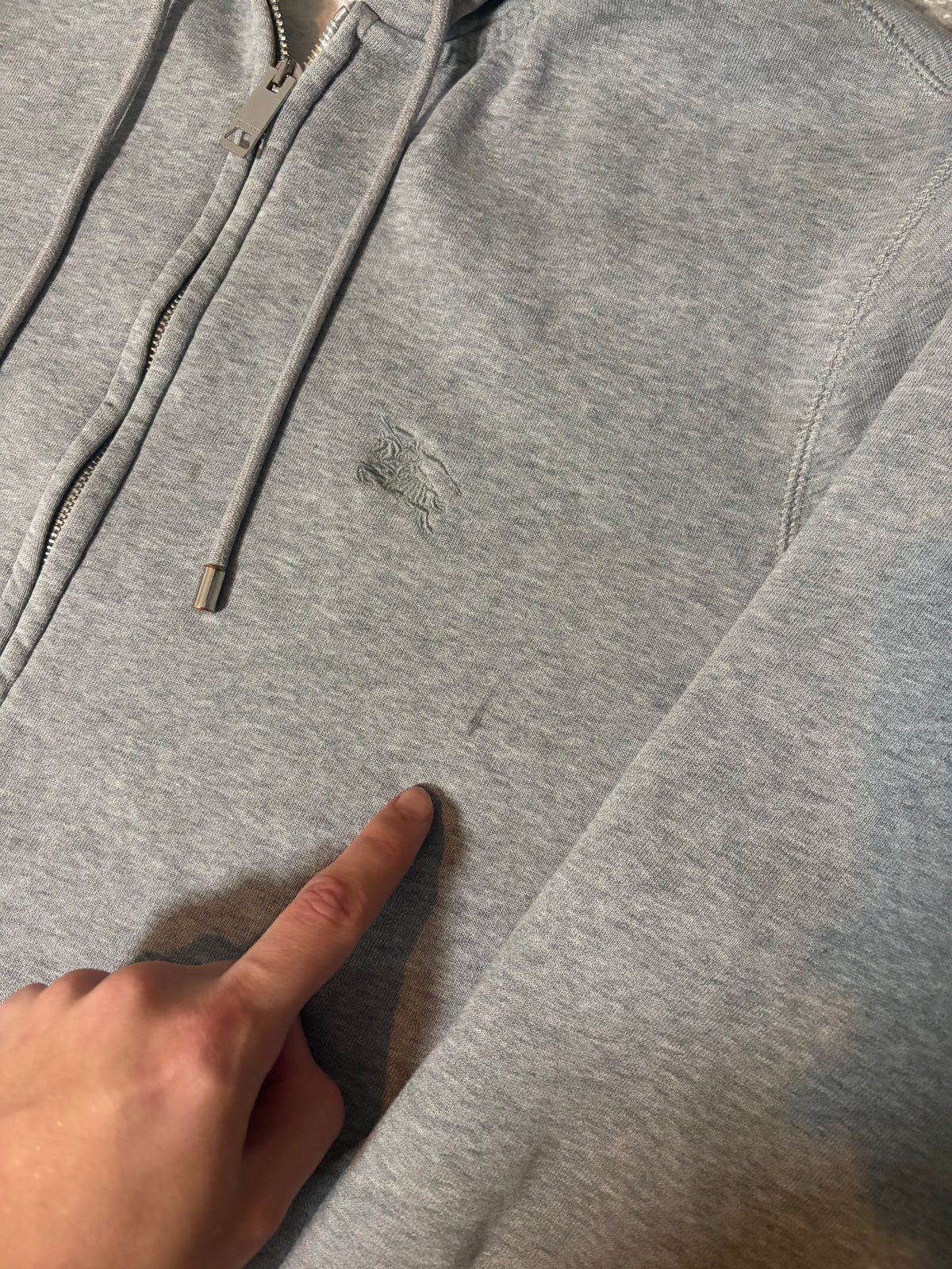 BURBERRY CHECK HOODIE M