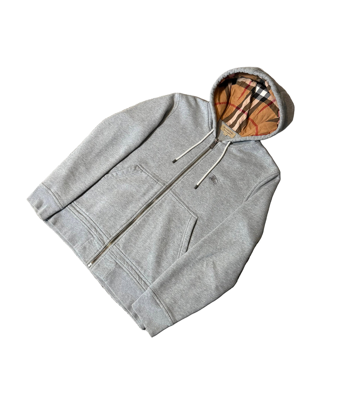 BURBERRY CHECK HOODIE M