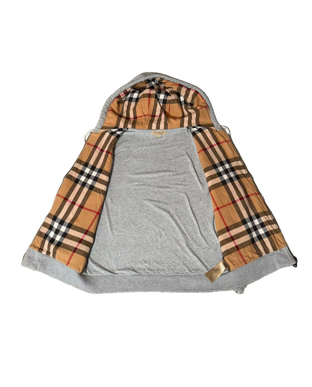 BURBERRY CHECK HOODIE M